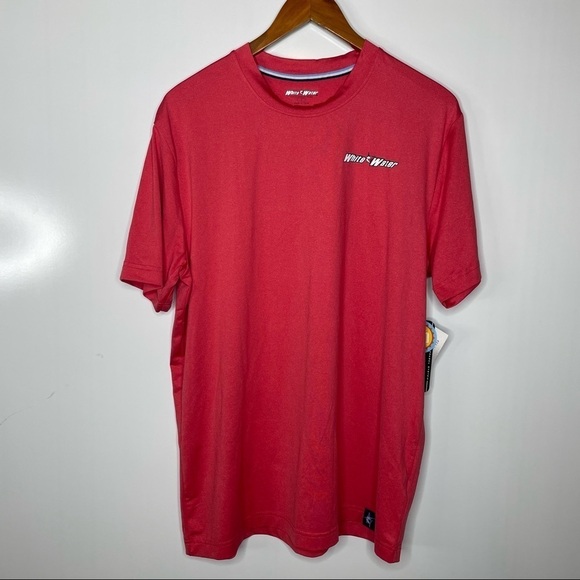 White Water Performance Tee Red Large - Picture 1 of 5